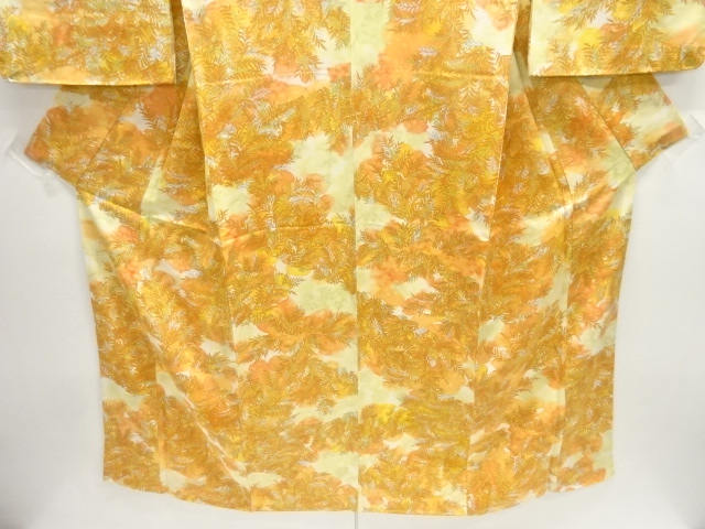  未使用品　草葉模様小紋着物